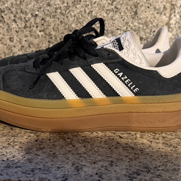 Adidas Gazelle Platform Black and White Sneakers - Picture 4 of 7